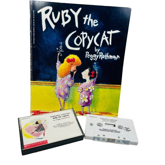 Ruby The Copycat Book & Cassette Set By Peggy Rathmann - Picture 1 of 13